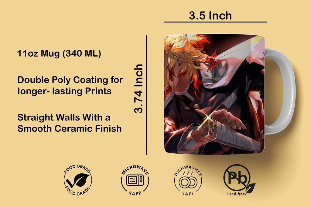 Demon Slayer Printed Coffee Mug 340Ml  (MG-010)