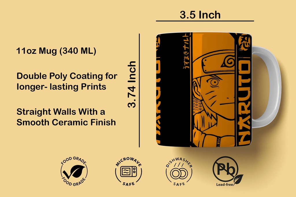 Naruto Printed Coffee Mug 340Ml (MG-045) 