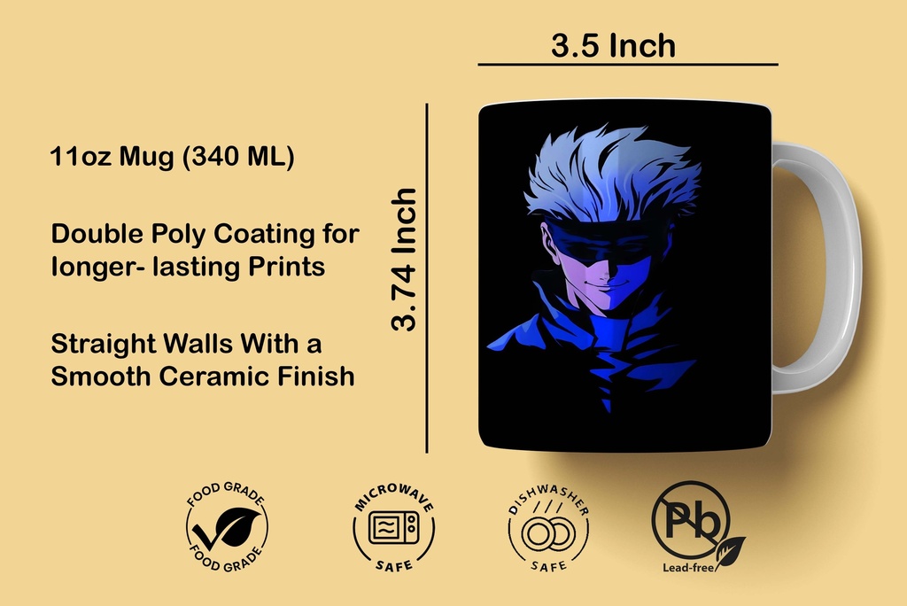 Gojo Satoru Jujutsu Kaisen Printed Coffee Mug 340Ml (MG-041) 