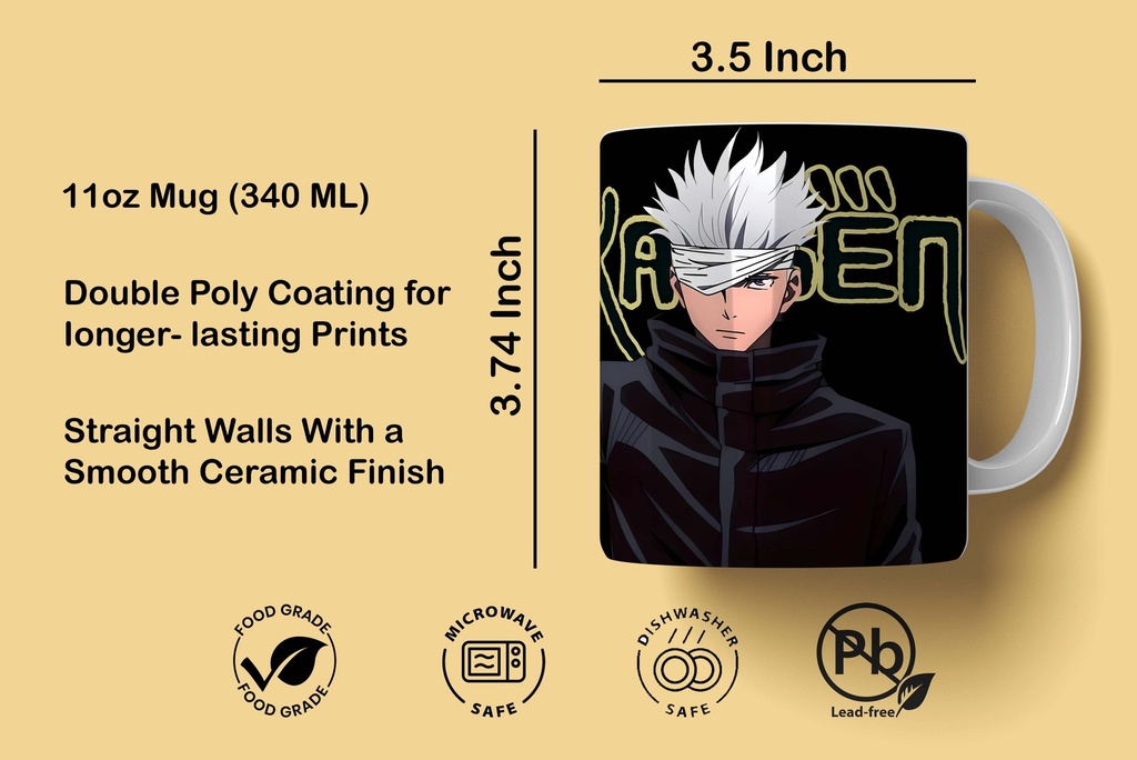 Gojo Jujutsu Kaisen Printed Coffee Mug 340Ml (MG-035) 