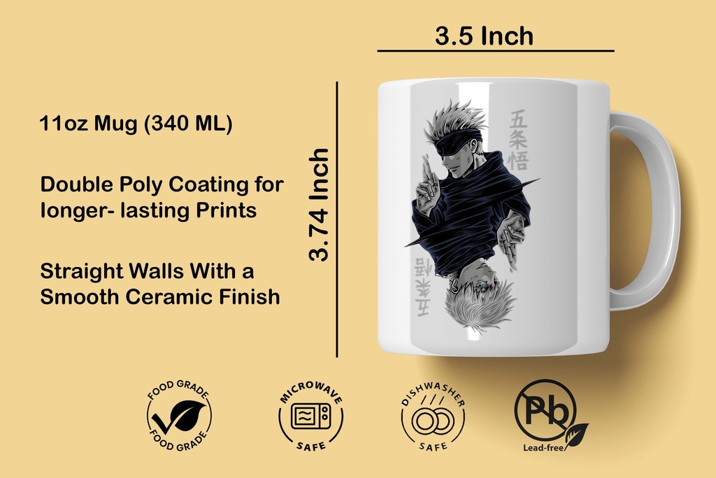 Gojo Jujutsu Kaisen Printed Coffee Mug 340Ml (MG-036) 