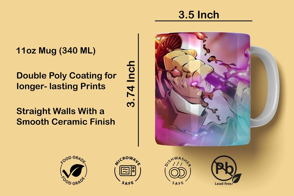 Demon Slayer Tanjiro Kamado Printed Coffee Mug 340Ml (MG-063) 