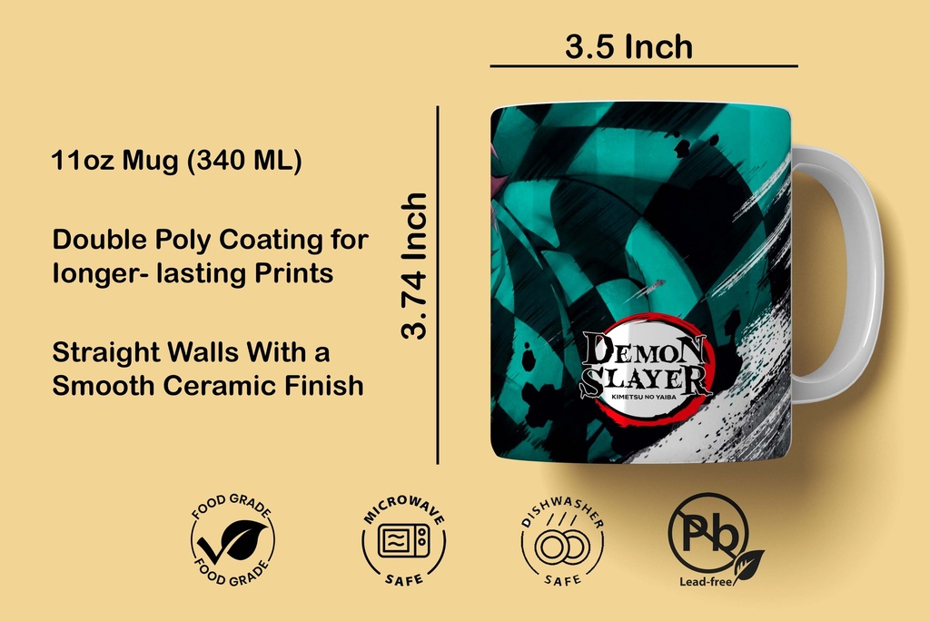 Tanjiro Kamado Demon Slayer Printed Coffee Mug 340Ml (MG-013) 