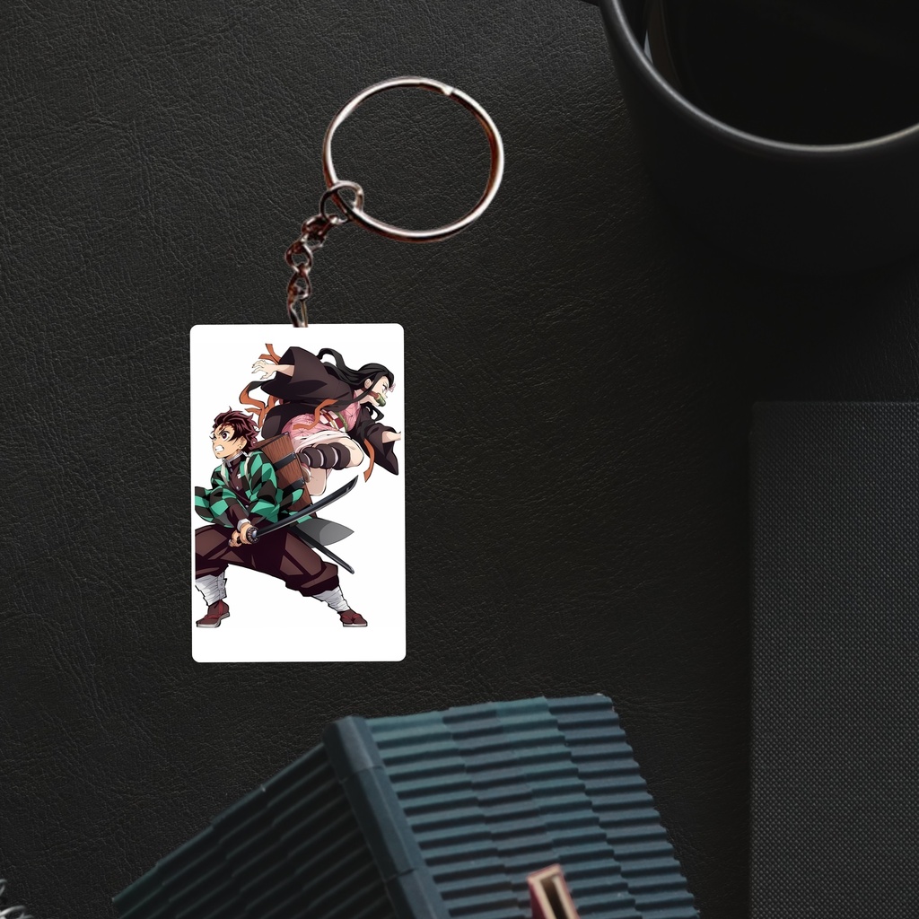 Nezuka, Muzan & Tanjiro Printed Keychain (Pack of 4) KC-014
