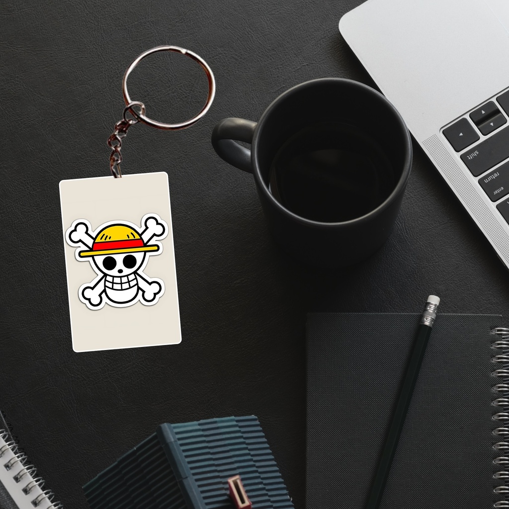 One Piece Boat & Logo Printed Keychain (Pack of 4) KC-022