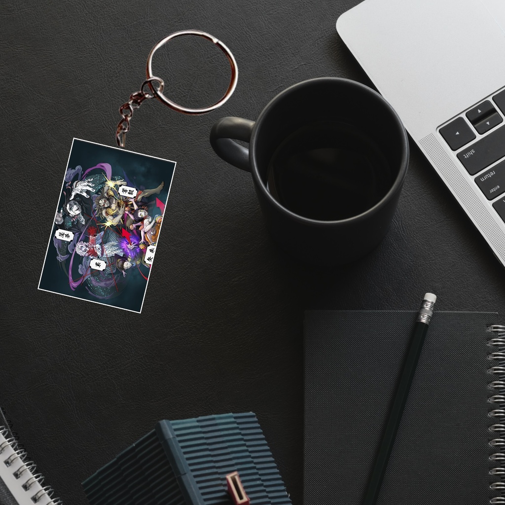 Demon Slayer Tanjiro & Team Printed Keychain (Pack of 4) KC-063