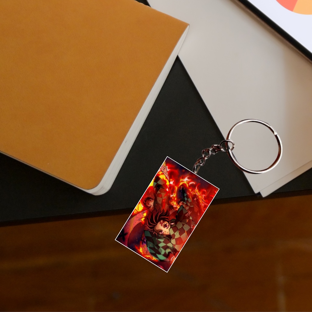 Sasuke & Tanjiro Anime Printed Keychain (Pack of 4) KC-096