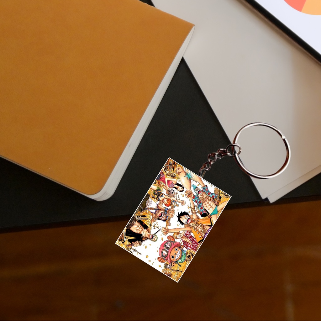 One Piece  Luffy & Team Printed Keychain (Pack of 4) KC-124