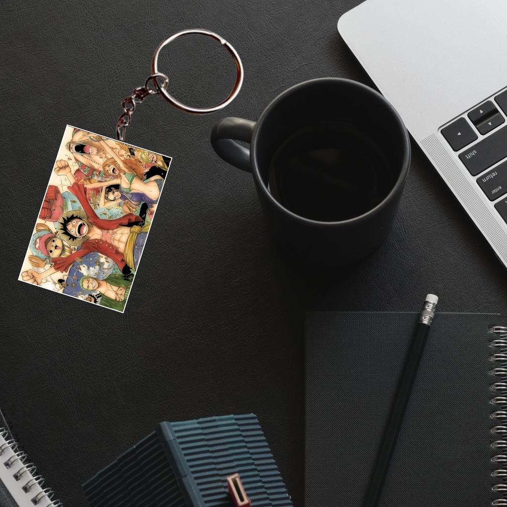 One Piece  Luffy & Team Printed Keychain (Pack of 4) KC-126