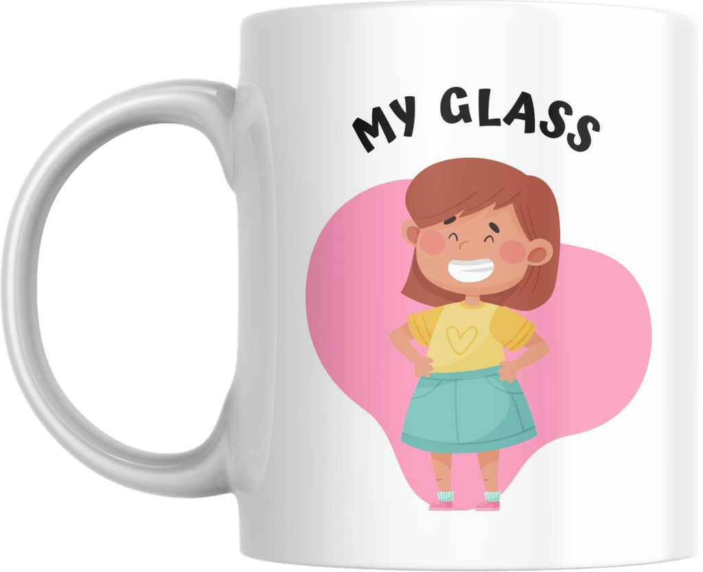 Dabbing Dog With Girl Printed Coffee Mug 340Ml (MG-080)