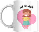 Dabbing Dog With Girl Printed Coffee Mug 340Ml (MG-080)