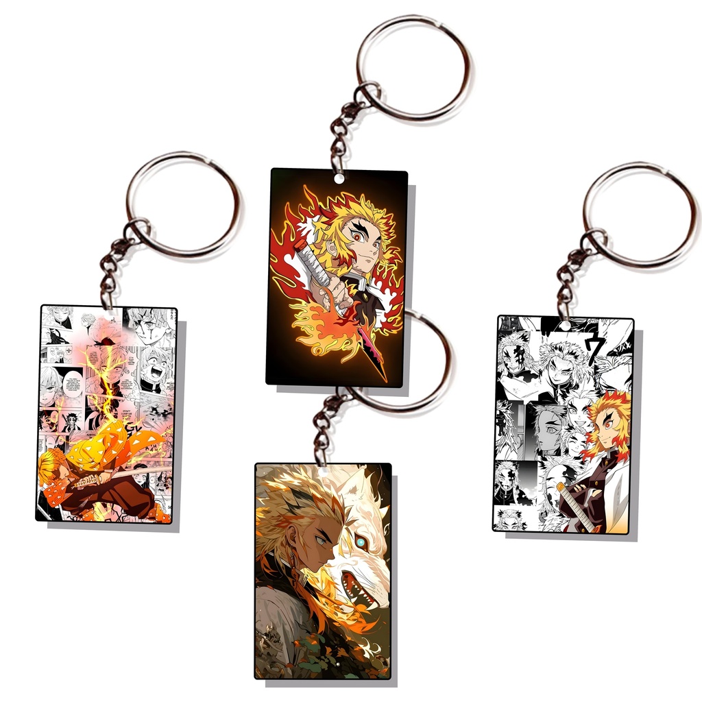 Rengoku Printed Keychain (Pack of 4) KC-003