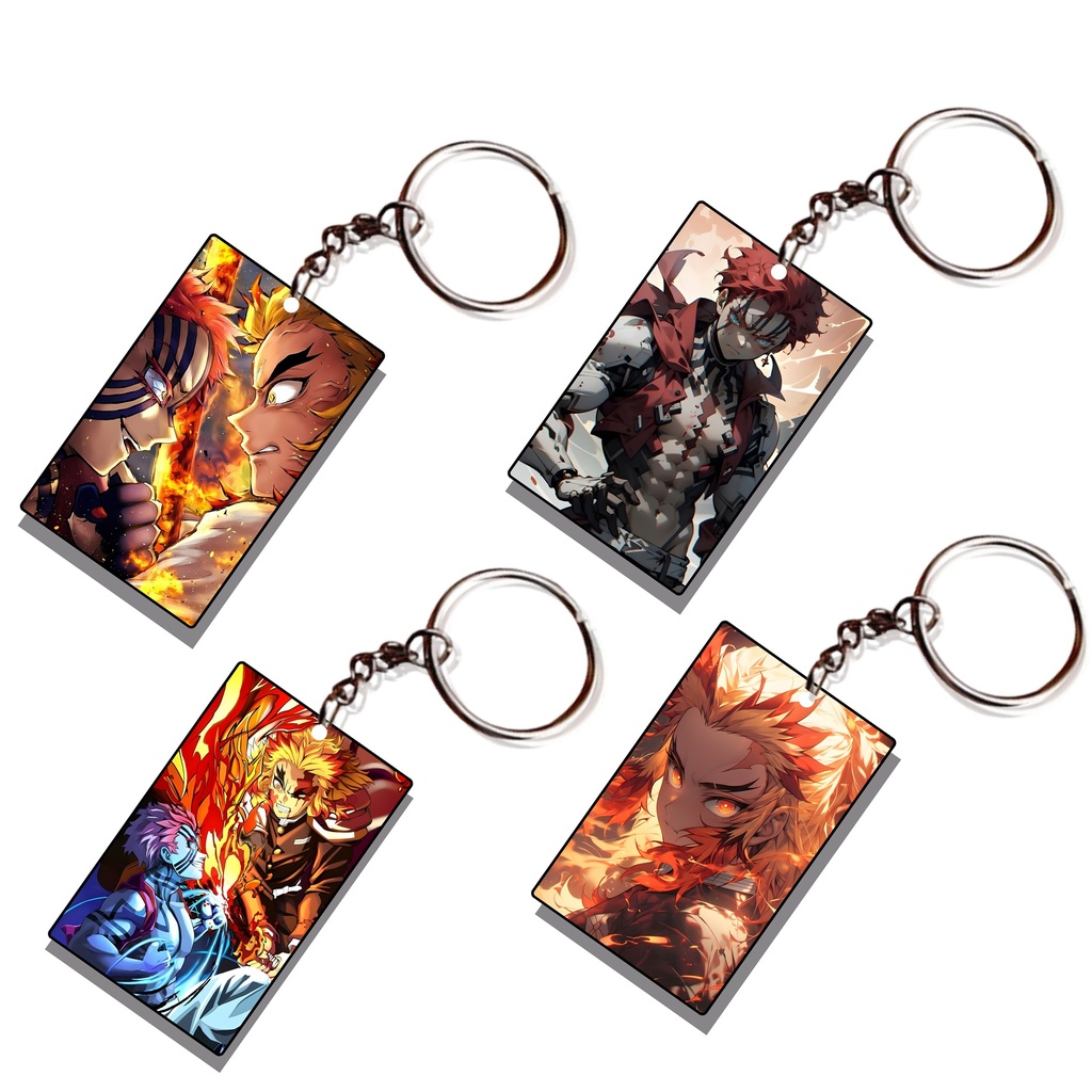 Akaza & Rengoku Printed Keychain (Pack of 4) KC-005