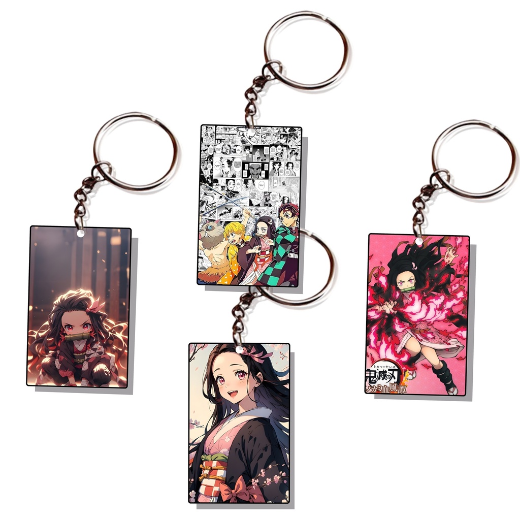 Nezuka & Tanjiro Printed Keychain (Pack of 4) KC-013