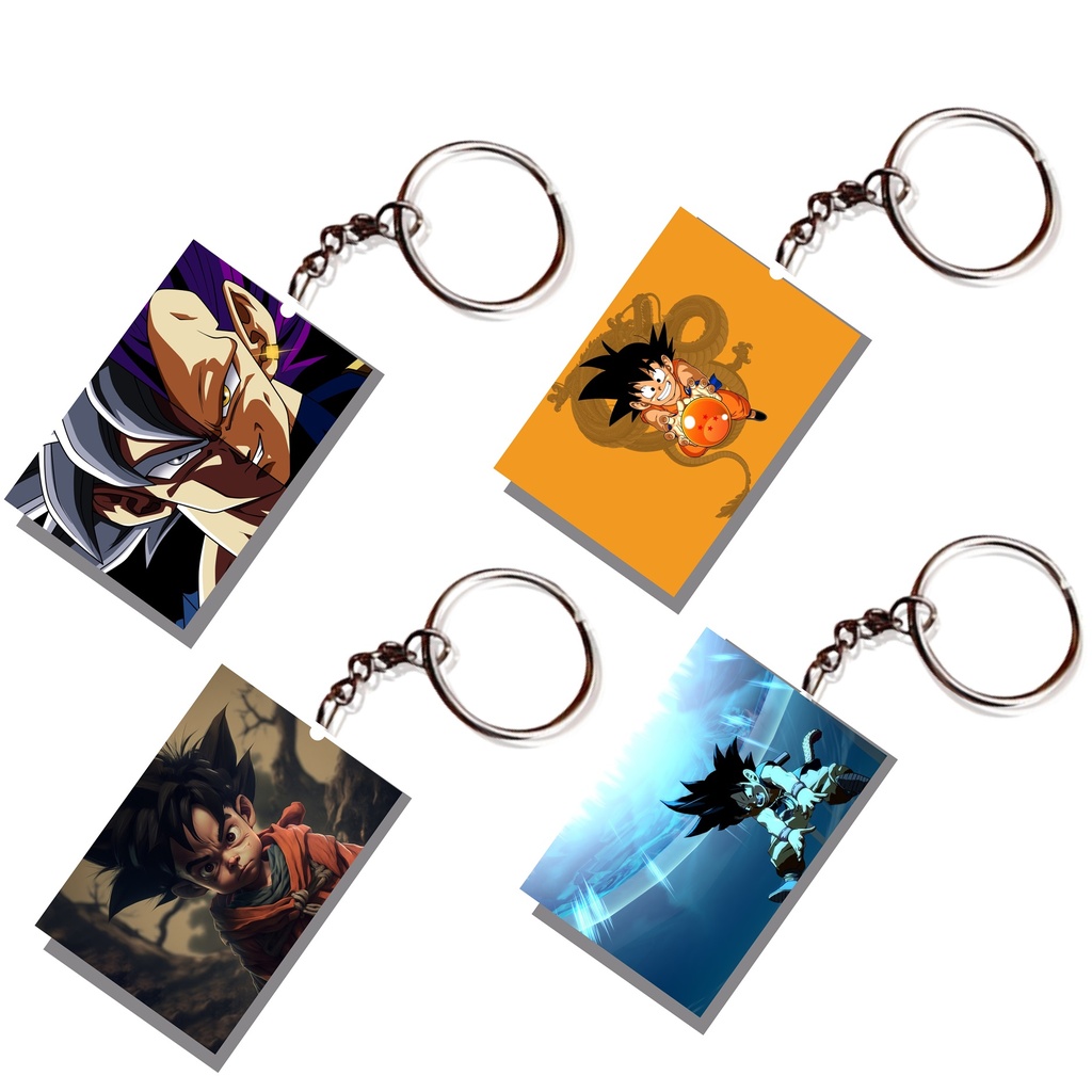 Dragon Ballz Son Goku Printed Keychain (Pack of 4) KC-072
