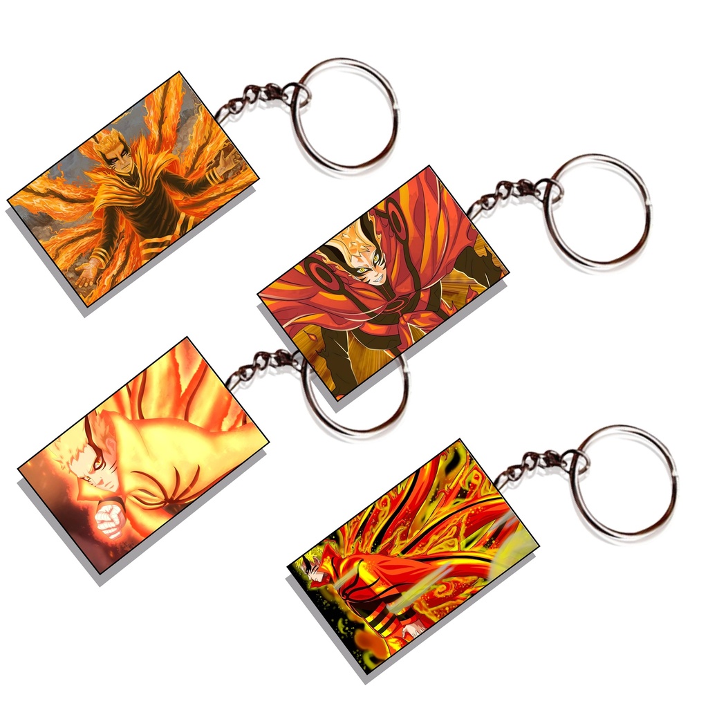Baryon Anime Printed Keychain (Pack of 4) KC-111