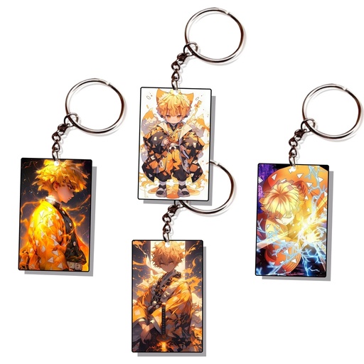 Zenitsu Printed Keychain (Pack of 4) KC-001