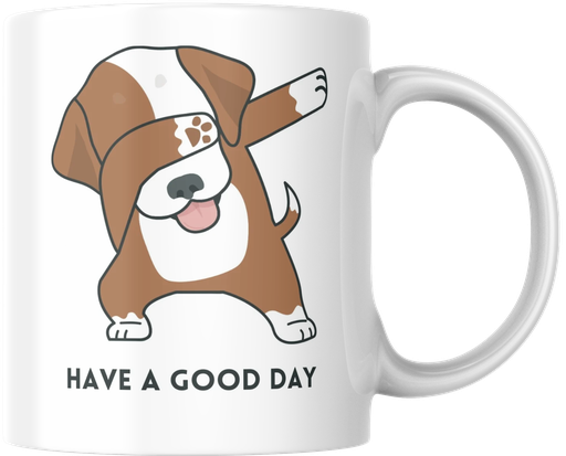 Dabbing Dog With Boy Printed Coffee Mug 340Ml (MG-079)