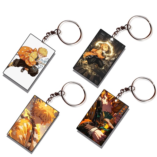 Zenitsu Printed Keychain (Pack of 4) KC-002