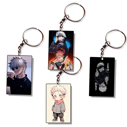 Gojo & Sukuna Printed Keychain (Pack of 4) KC-006