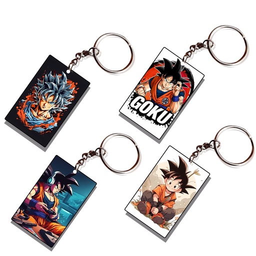 Goku Printed Keychain (Pack of 4) KC-008