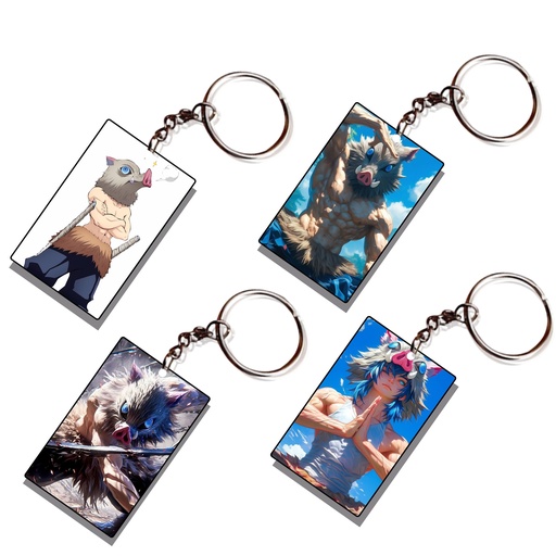Inosuke Printed Keychain (Pack of 4) KC-010
