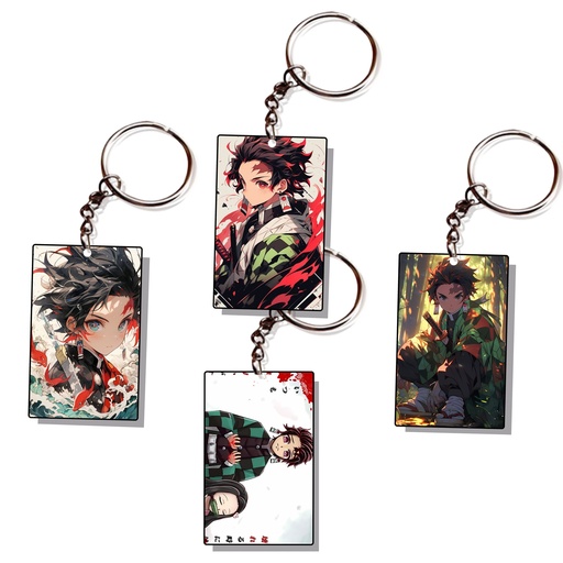 Tanjiro Printed Keychain (Pack of 4) KC-016