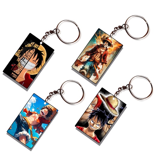Monkey Luffy Printed Keychain (Pack of 4) KC-018