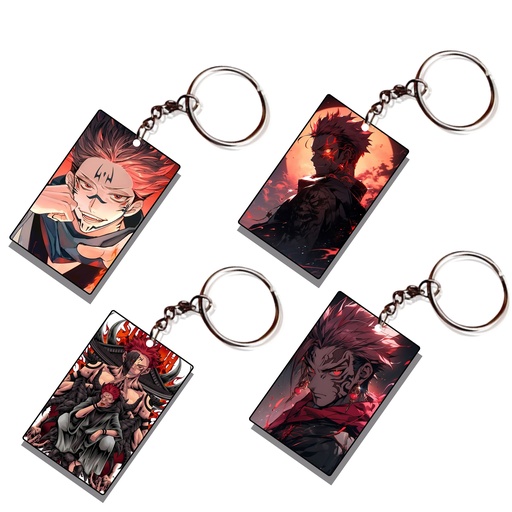 Yuji Sukuna Printed Keychain (Pack of 4) KC-031