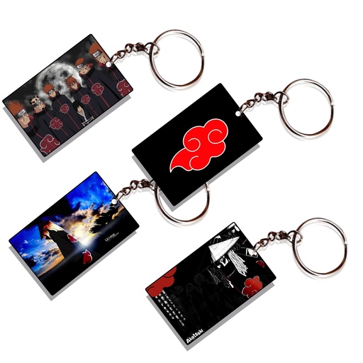 Akatsuki Cloud & Team Printed Keychain (Pack of 4) KC-032