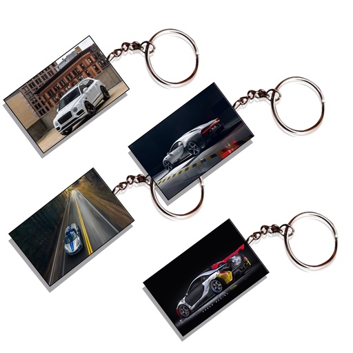 Cars Printed Keychain (Pack of 4) KC-044