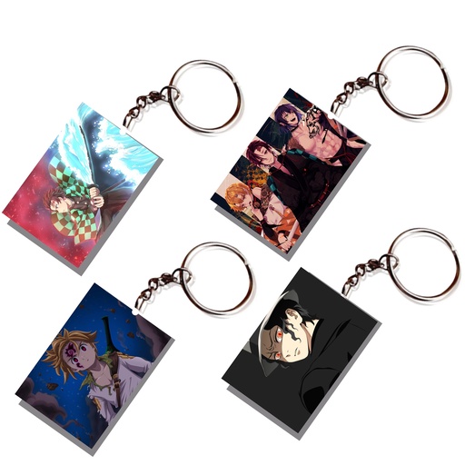 Demon Slayer Printed Keychain (Pack of 4) KC-065