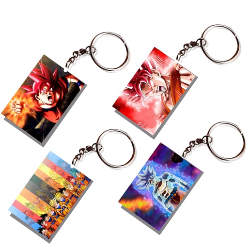 Dragon Ballz Goku Printed Keychain (Pack of 4) KC-068
