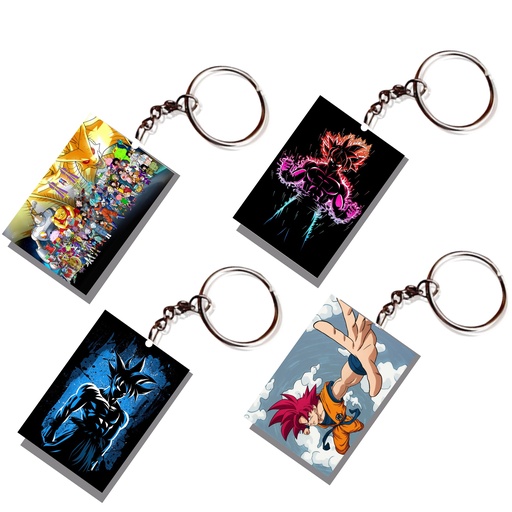 Dragon Ballz Goku Printed Keychain (Pack of 4) KC-071
