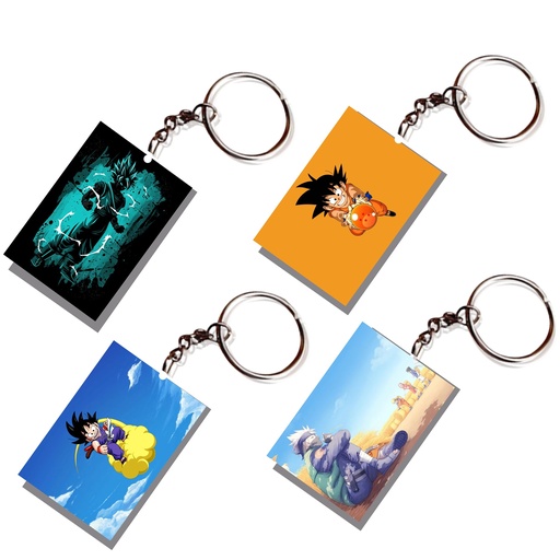 Dragon Ballz Son Goku Printed Keychain (Pack of 4) KC-073