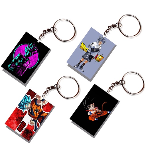 Dragon Ballz Goku Printed Keychain (Pack of 4) KC-074