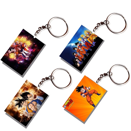 Dragon Ballz Goku Printed Keychain (Pack of 4) KC-075
