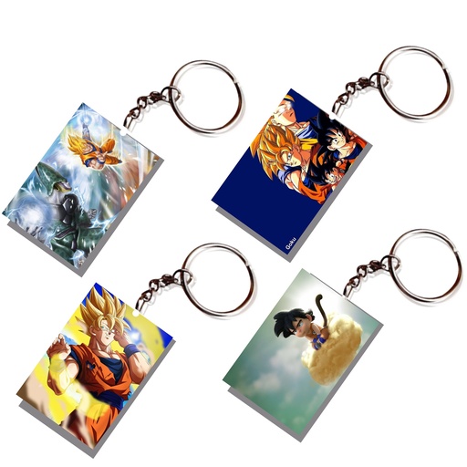 Dragon Ballz Goku Printed Keychain (Pack of 4) KC-076
