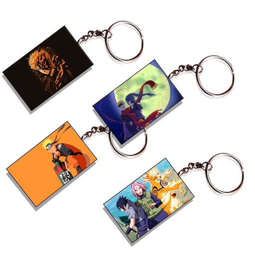 Naruto Anime Printed Keychain (Pack of 4) KC-093