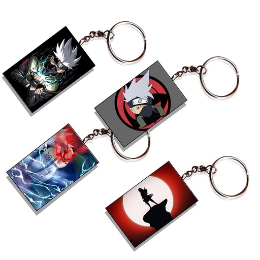 Kakashi & Itachi Anime Printed Keychain (Pack of 4) KC-099