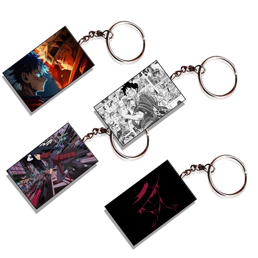 Luffy & Madara Anime Printed Keychain (Pack of 4) KC-100