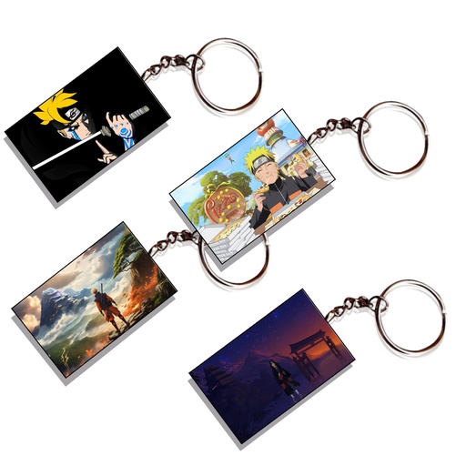 Naruto & Akatsuki Anime Printed Keychain (Pack of 4) KC-103