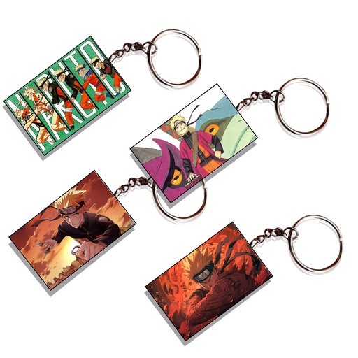 Naruto Anime Printed Keychain (Pack of 4) KC-104