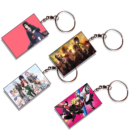 Baruto & Akatsuki Anime Printed Keychain (Pack of 4) KC-106