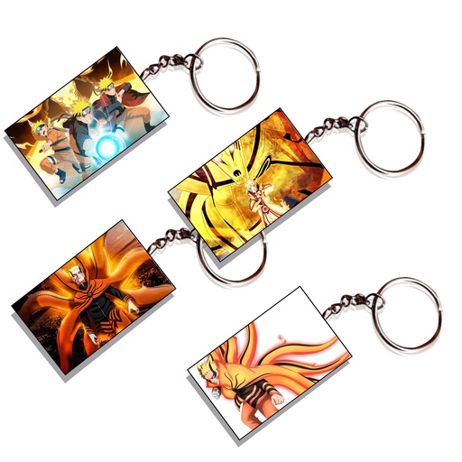 Baryon Anime Printed Keychain (Pack of 4) KC-110