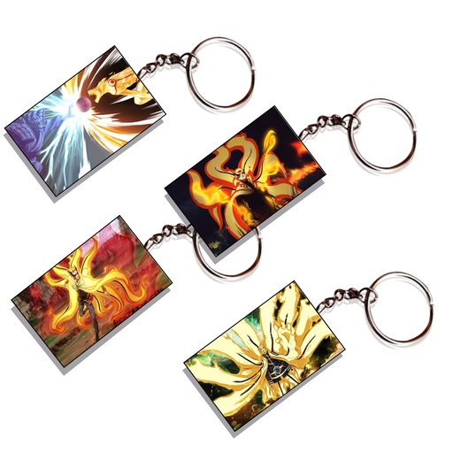 Baryon Anime Printed Keychain (Pack of 4) KC-112