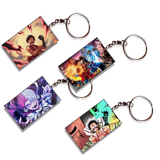One Piece  Luffy Anime Printed Keychain (Pack of 4) KC-115