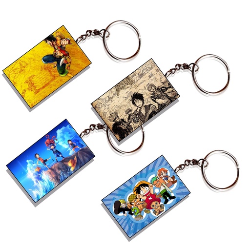 One Piece  Luffy Anime Printed Keychain (Pack of 4) KC-119