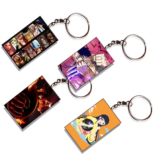 One Piece  Anime Printed Keychain (Pack of 4) KC-121