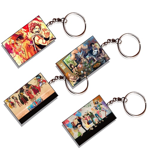 One Piece  Luffy & Team Printed Keychain (Pack of 4) KC-123